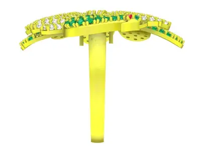 Luxury Peacock Ring for Women Jewelry 3D Model 4284 3D print model