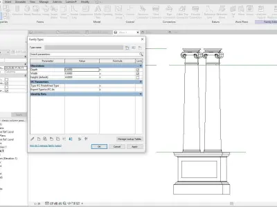 classic column parametric Free 3D model