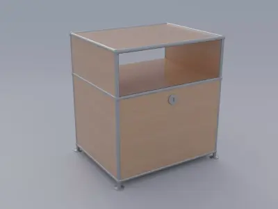 Bedside Table Low-poly 3D model