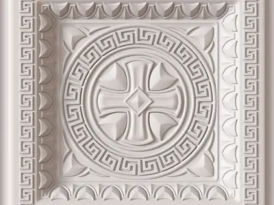 10 Decorative Ceiling Tile Collection 3D model