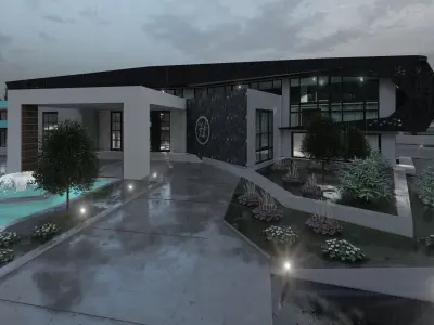 HILTON LYXURY VILLA EXTERIOR 3D model