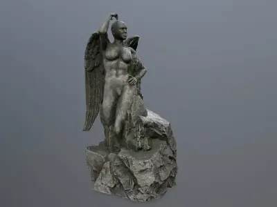 woman statue 2 Low-poly 3D model