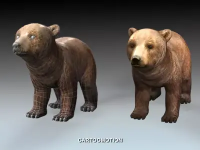 Baby Bear Low-poly 3D model