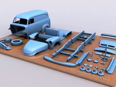 CHEVY 3100  PANEL TRUCK 1954 3D print model