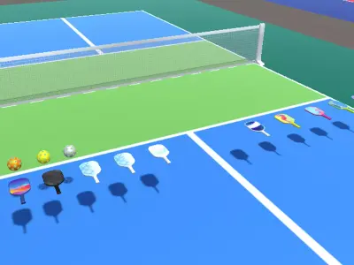 Pickelball Collection Low-poly 3D model