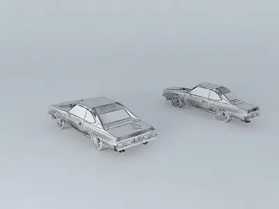 70s car 6 Free 3D model