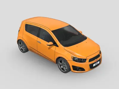 Chevrolet Aveo Sonic 2012 Low-poly 3D model