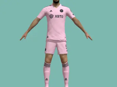 T-Pose Rigged Sergio Busquets Miami 3D model