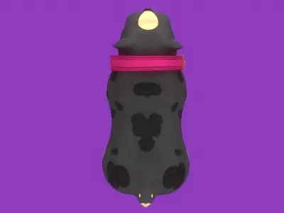 Stylized Spotted Grey English Bulldog for Games and Animation Low-poly 3D model