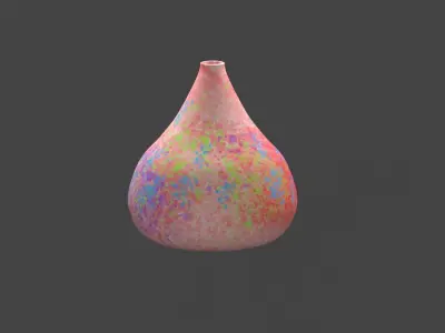 colourful-PBR-vase colorful vase Free 3D model