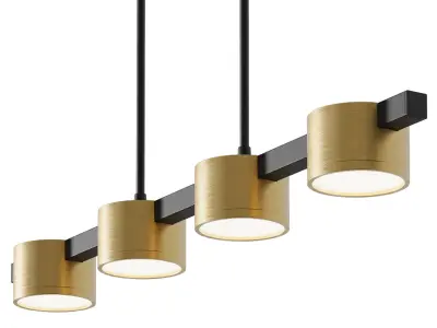 Pendant row lamp Goldlux Mirella 3D model