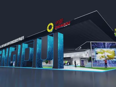 exhibition Low-poly 3D model