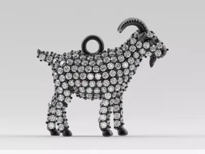 Goat Pendant - Bold Spirit Untamed Style 3D print model
