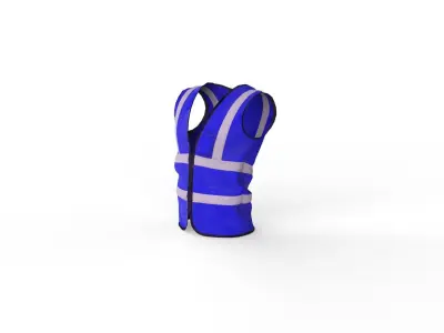Realistic Worker Vest 003 Low-poly 3D model