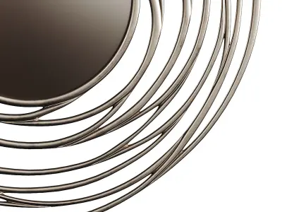 Luxury Mirror Round Metal 0056 GOLD 3D model