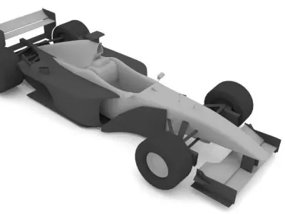 Formula 1 Simplfied Low-poly 3D model
