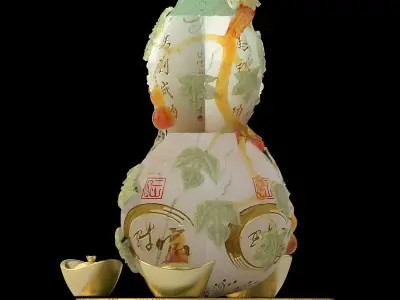 Chinese Gourd with Yuanbao 3D model