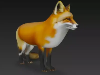 3D Fox Model 3D model