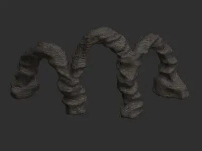 Triple Arch - Base Free low-poly 3D model