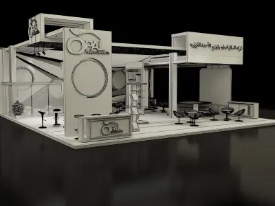 Booth Exhibition Stand a298 3D model