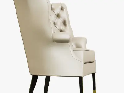 Restoration Hardware 19th English Wing Chair 3D model