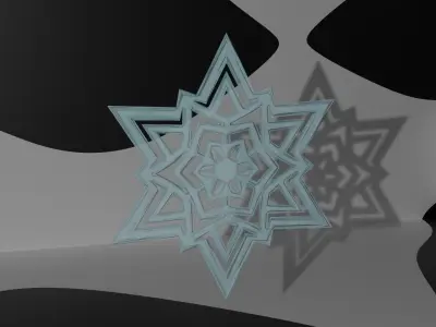 Snowflake Free low-poly 3D model
