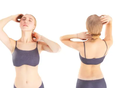 Scanned lovely  female 14 Low-poly 3D model