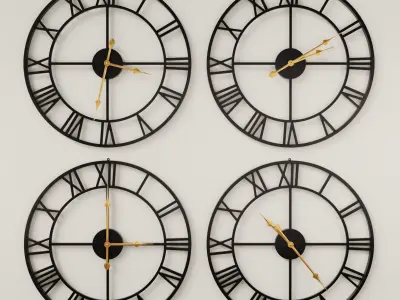 Metal Wall Clock 3D model