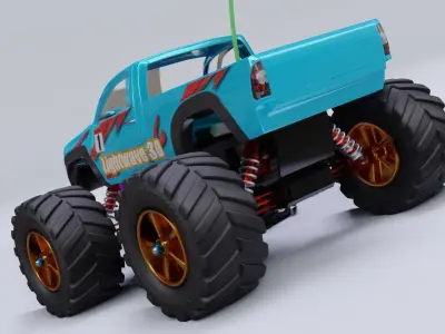 Rc car truck model in Blender 3D 3D model