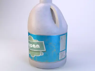 Jerrycan white Low-poly 3D model