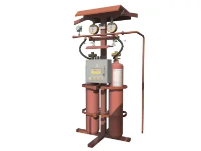 Tube Pressure Low-poly 3D model