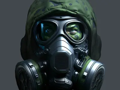 Helmet 3d model military combat Military Low-poly 3D model 3