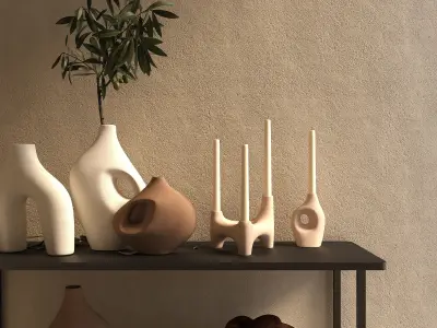 HM Decorative Stoneware Vases - 3D Model Collection 3D Model Pack
