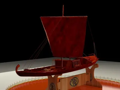 Chinese junk boat 3D model