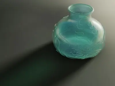 Decorated Glass Jar Free 3D model