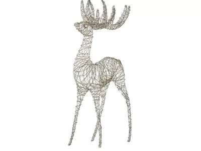 Ligyhting Deer Christmas Low-poly 3D model