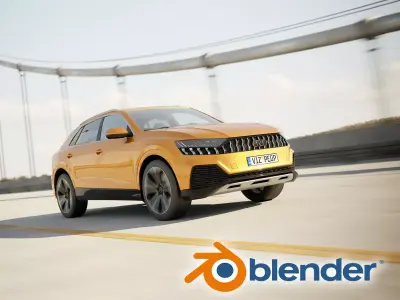 Bridge SUV 3D Scene for Blender Cycles 3D model