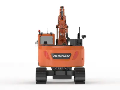 Doosan DX235LCR-5 Crawler Excavator 3D model