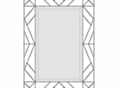 Rectangular decorative mirror KFE1350 3D model