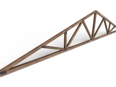 Wooden Trusses M08 Low-poly 3D model