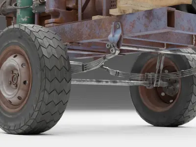 Old Rusty Generator Low-poly 3D model