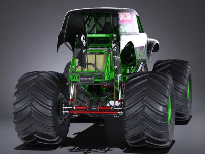 Grave Digger Monster Truck 3D model