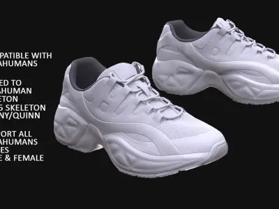 Sneakers 127 - All MH Bodies - UE5 Skeletons - Rigged Low-poly 3D model