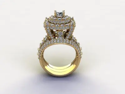 2 kind of women ring popular in Asia R15 3D model