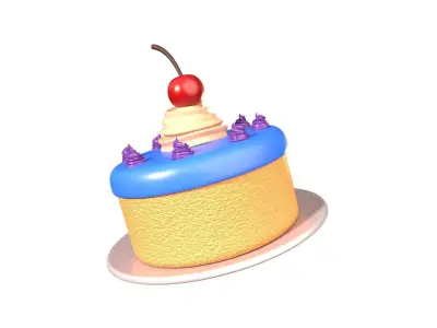 Cake 3D Illustration 3D model