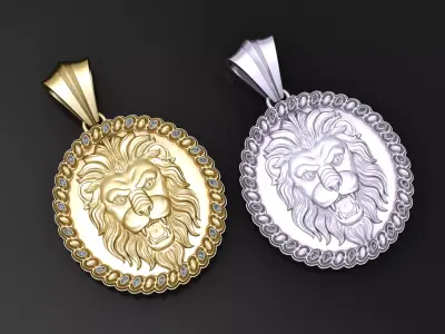 Majestic Lion King Medallion  3D print model