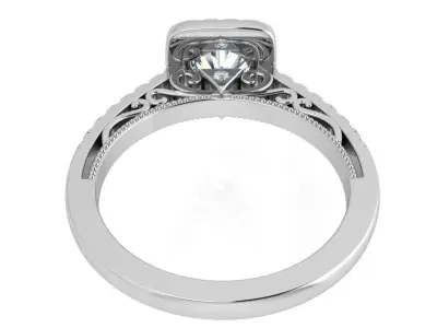 Square Halo Ring 3459 3D print model