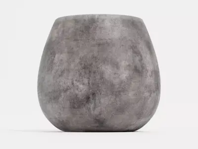 -Concrete Flower Pot V1- 3D model