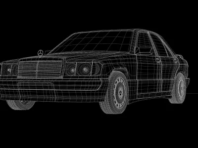 Mercedes 190e 3D model