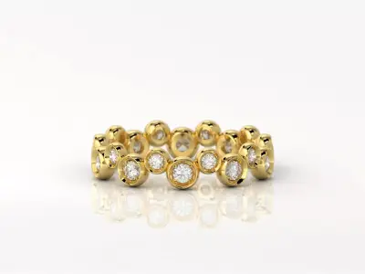 Eternity Round Diamonds Ring 3D model